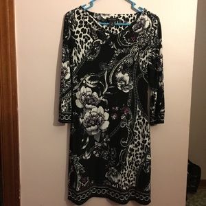 White House Black Market M Dress Animal Floral